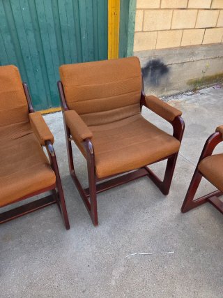 4 Butacas sillas Vintage Guilleumas Años 70