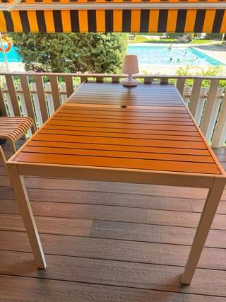 Conjunto 4 sillas jardín/terraza metal y tela