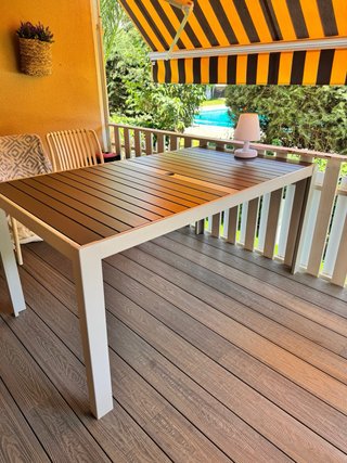 Conjunto 4 sillas jardín/terraza metal y tela