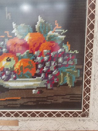 Cuadro Punto de Cruz Frutas