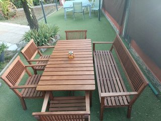 Conjunto Mesa y Sillas Jardín Teka