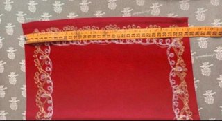 Tovaglia con tovaglioli tessuto rosso giallo