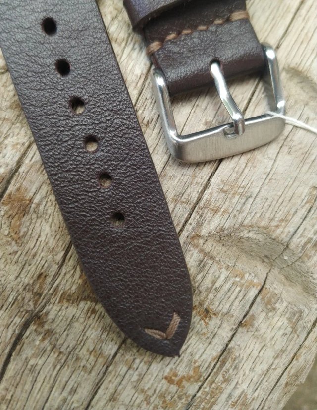 Correa para reloj de piel de vacuno. 20mm
