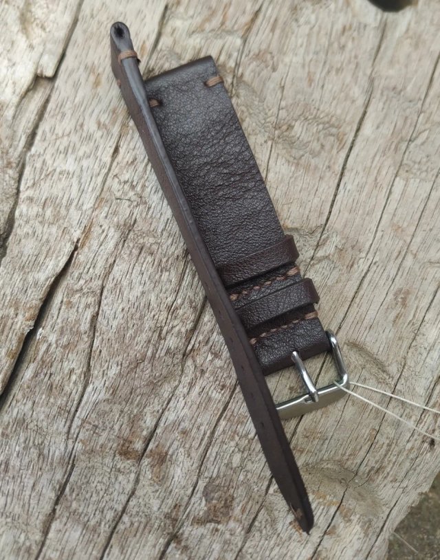 Correa para reloj de piel de vacuno. 20mm