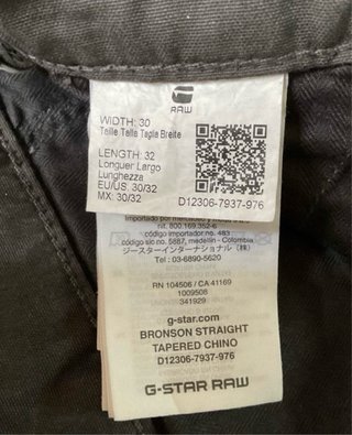 Pantalón chino hombre de G-Star Raw (W30/L32)
