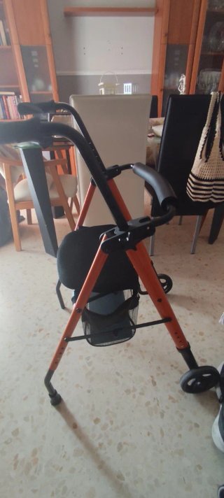 Andador Plegable Naranja y Negro