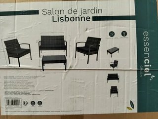Conjunto Jardín 4 Plazas Sofá Mesa Lisbon Aluminio