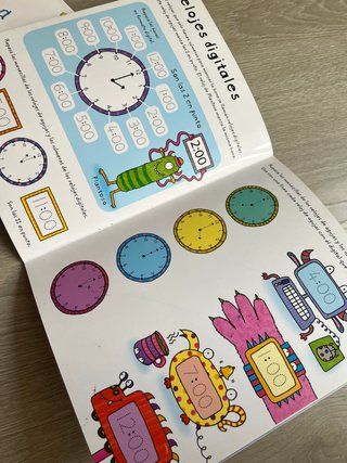 Libro pizarra Usborne Aprendo a decir la hora +5