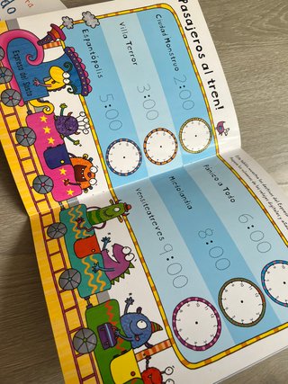 Libro pizarra Usborne Aprendo a decir la hora +5