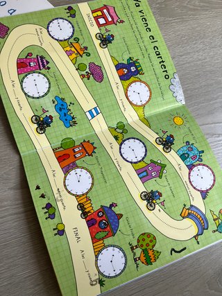 Libro pizarra Usborne Aprendo a decir la hora +5