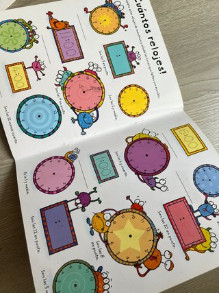 Libro pizarra Usborne Aprendo a decir la hora +5