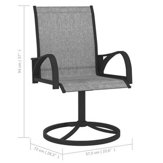 vidaXL 2 Sillas giratorias de jardín