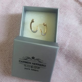 Pendientes Oro 18k Carmen Herrero con Circonitas