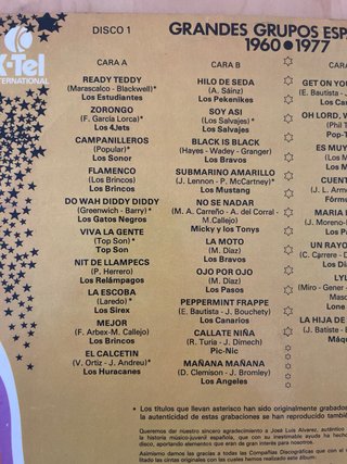 Doble LP Grandes Grupos Españoles 1960-1977