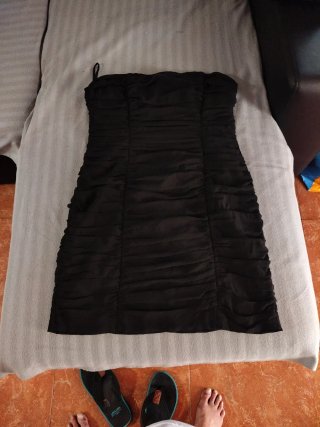 Vestido fiesta negro talla 44 (pequeño 40)