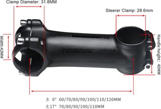 1 Pieza Potencia Aluminio Bicicleta MTB 31.8mm