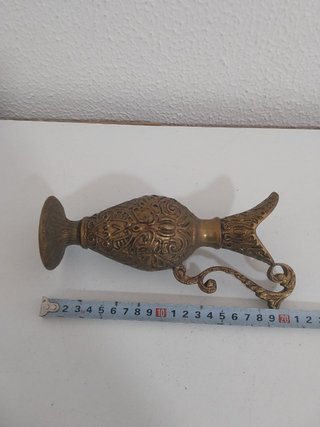 Jarra Aguamanil Vintage de Bronce Macizo Labrado