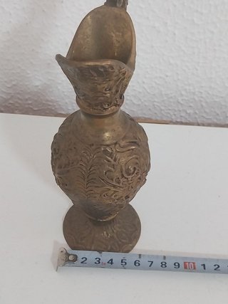 Jarra Aguamanil Vintage de Bronce Macizo Labrado