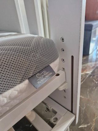 Cuna colecho blanca con colchón