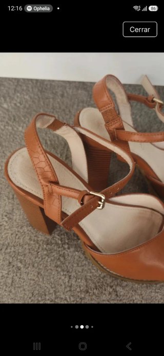 Sandalias Camel Piel Mujer Talla 36 Formula Joven
