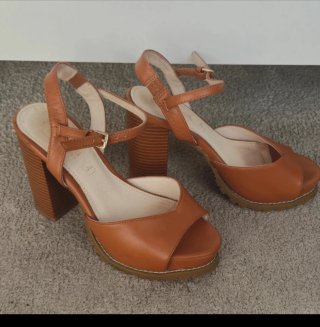 Sandalias Camel Piel Mujer Talla 36 Formula Joven