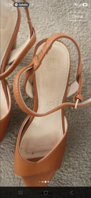 Sandalias Camel Piel Mujer Talla 36 Formula Joven