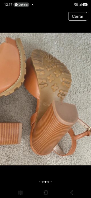Sandalias Camel Piel Mujer Talla 36 Formula Joven
