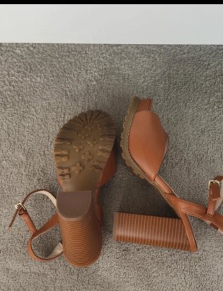 Sandalias Camel Piel Mujer Talla 36 Formula Joven