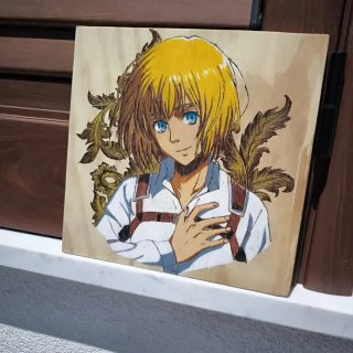 Pirografia su legno Attack on Titan