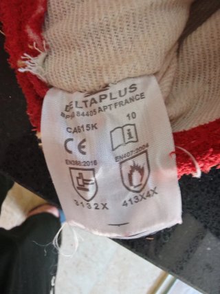 Guantes de soldadura rojos