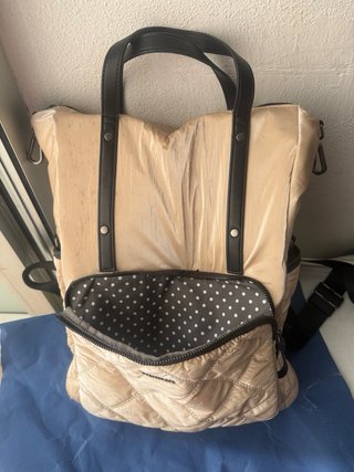 Mochila Munich Beige y Negra