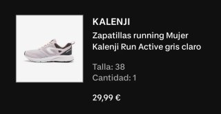 Deportivas Kalenji Talla 38 Rosa y Blanco