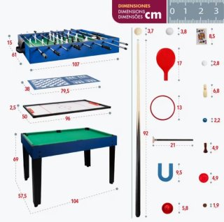 Mesa Multijuegos 12 en 1