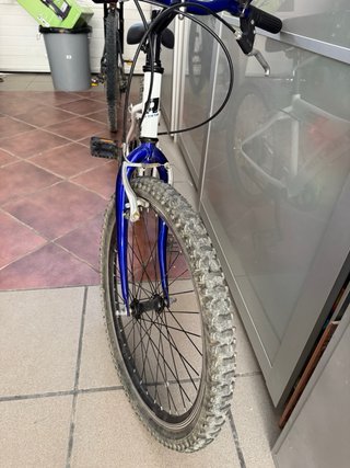 Bicicleta Montaña 24 Blanca y Azul