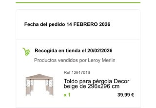 Toldo para pérgola Decor beige 3x3