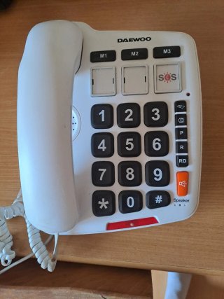 Teléfono fijo Daewoo blanco
