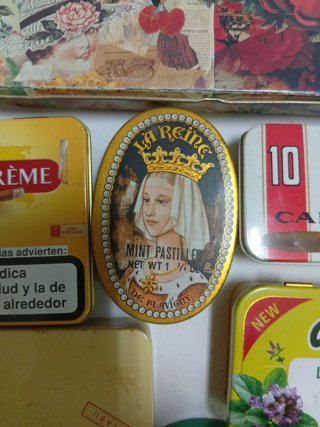 Conjunto 16 cajas metálicas antiguas