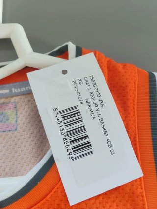 Camiseta Valencia Basket Luanvi Naranja Talla M