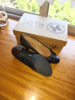 Zapatos de salón planos Lola Rico negros talla 37