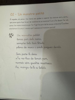 Contes i cançons de monstres i animalons