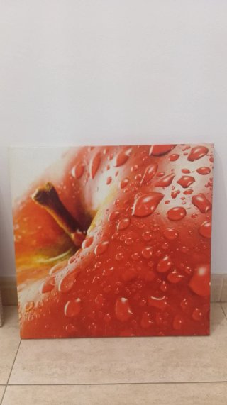 Conjunto cuadros cocina frutas y especias