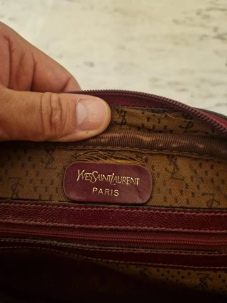 Borsa Yves Saint Laurent vintage pelle rossa