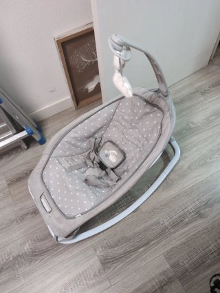 Hamaca Mecedora Ingenuity Bebé Gris Lunares