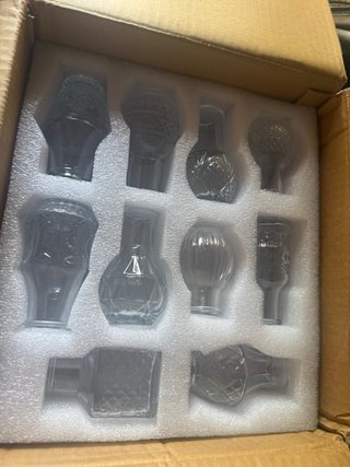 Juego de 20 jarrones mini de cristal