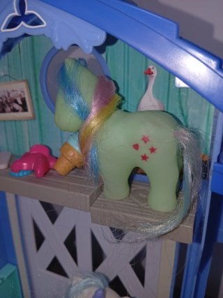Lotto di 8 Pony con Casa-Giardino e Accessori