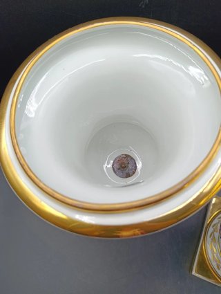 Pareja jarrones porcelana Sevres