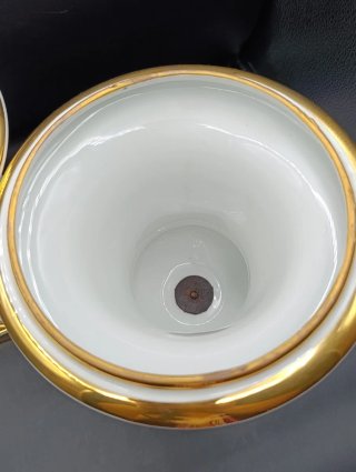 Pareja jarrones porcelana Sevres