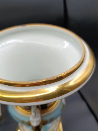 Pareja jarrones porcelana Sevres