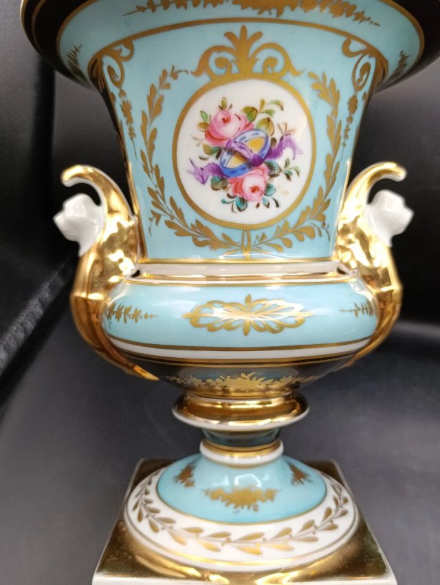 Pareja jarrones porcelana Sevres