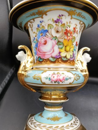 Pareja jarrones porcelana Sevres